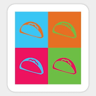 Taco, the Icon (Multicolor) Sticker